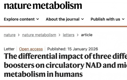 首个人体试验对比NMN/NR/NAM：谁才是真正的NAD+王者？